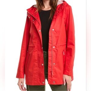 HUNTER Adela Red Cotton Rain Jacket coat waterproof fashionable XXL